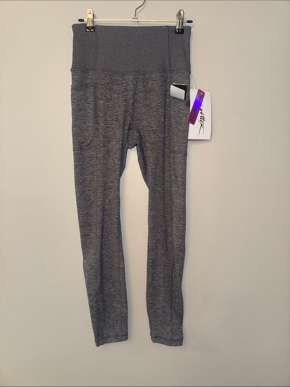 Heather Gray High-Waist Athletic Crop Leggings